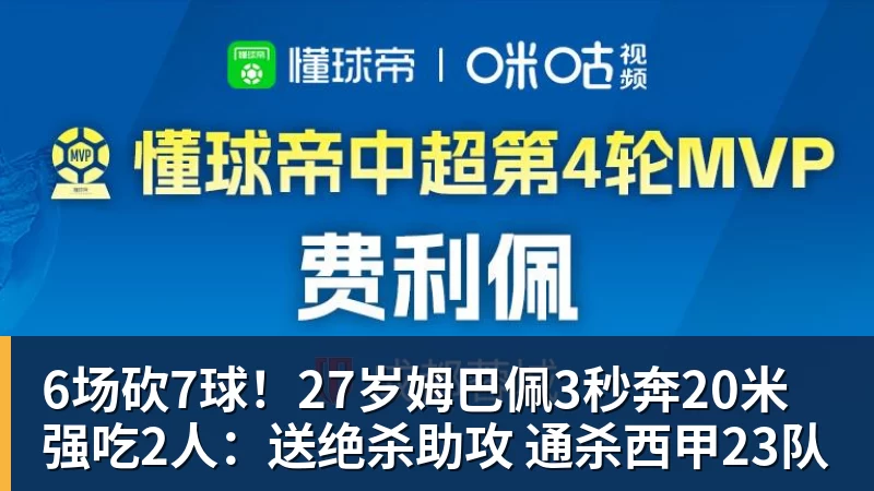 华体会体育6场砍7球!27岁姆巴佩3秒奔20米强吃2人:送绝杀助攻 通杀西甲23队